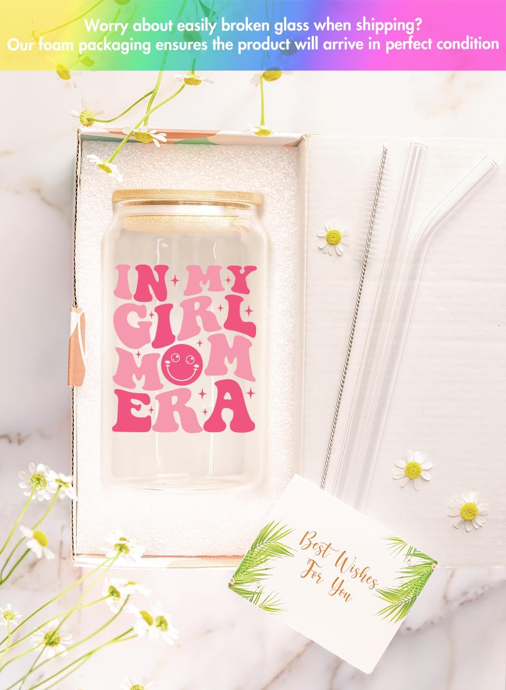 In My Girl Mom Era - 16 Oz Coffee Glass