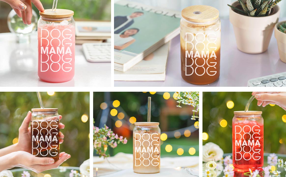 Dog Mama - 16 Oz Coffee Glass