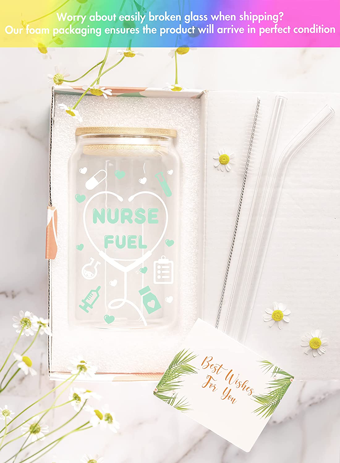 Nurse Fuel - 16 Oz Coffee Glass
