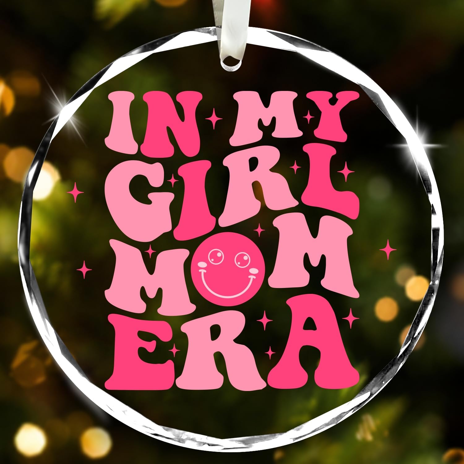 NewEleven Girl Mom - Pregnancy Gifts, Gender Reveal Idea Christmas Ornament