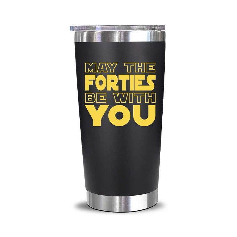 40th birthday tumblers Tumbler 20 oz Black
