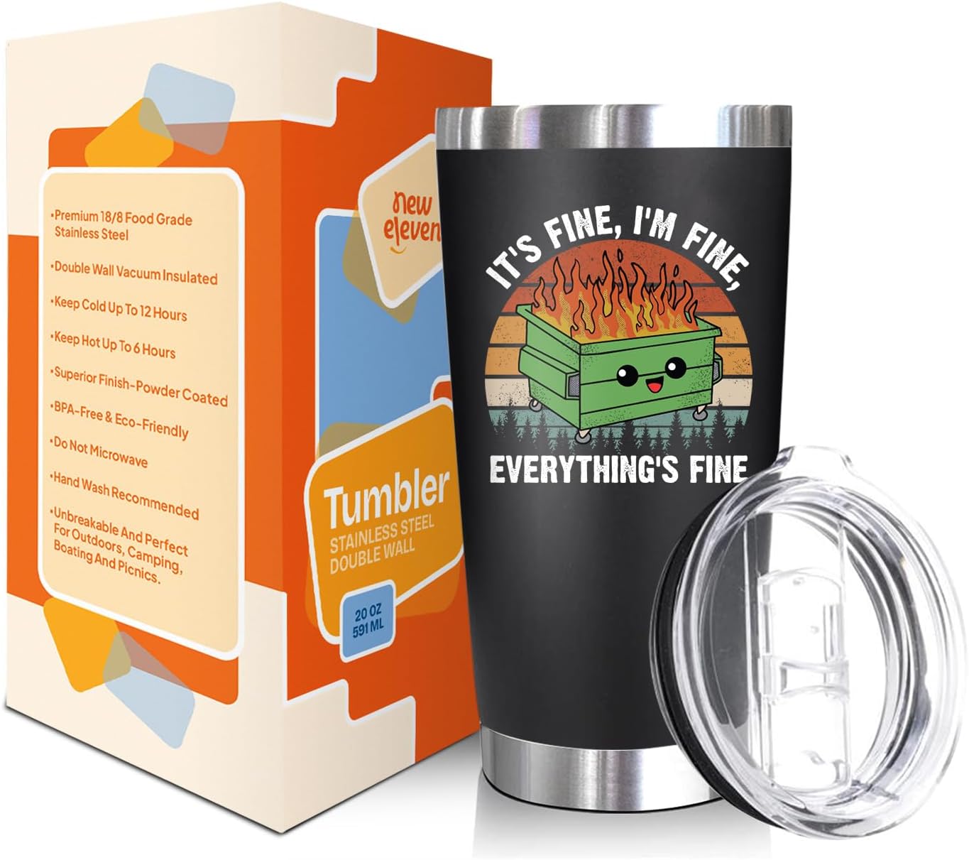 Work Forecast - It's Fine, I'm Fine, Everything's Fine - 20 Oz Tumbler