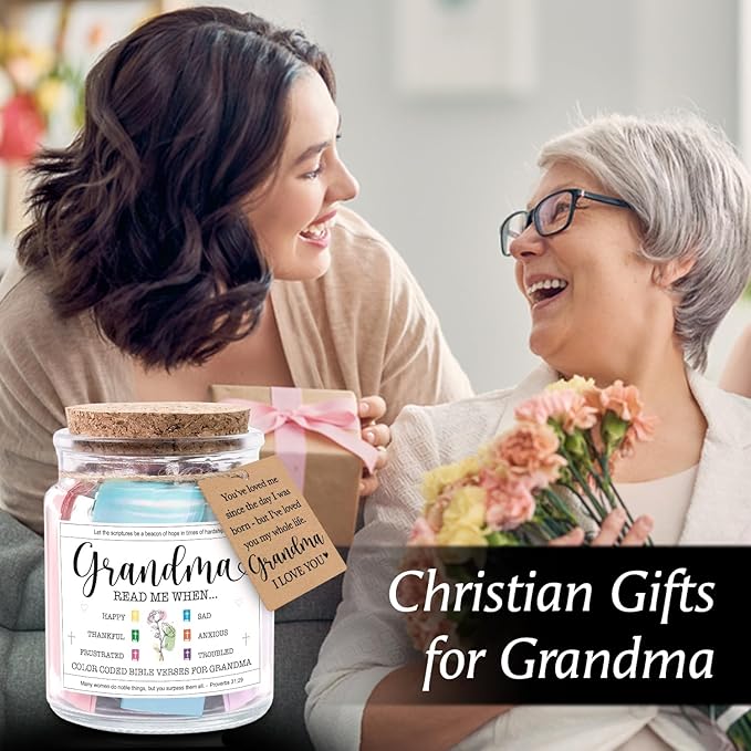 Grandma Read Me When... - Bible Jar for Dad with 92 Bible Verses