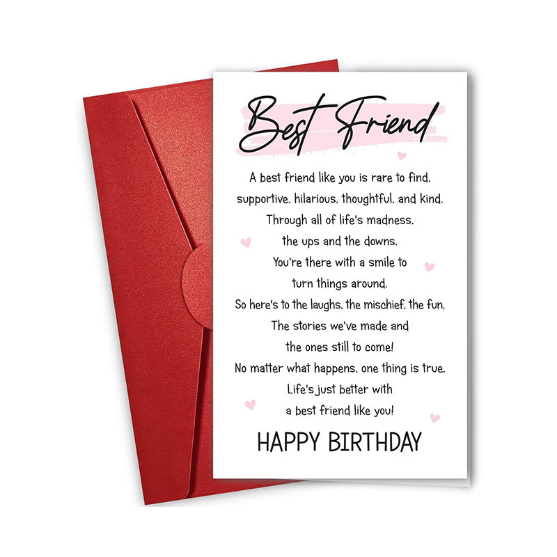 NewEleven Best Friends Gift - Heartfelt Message, Birthday Card For Friend