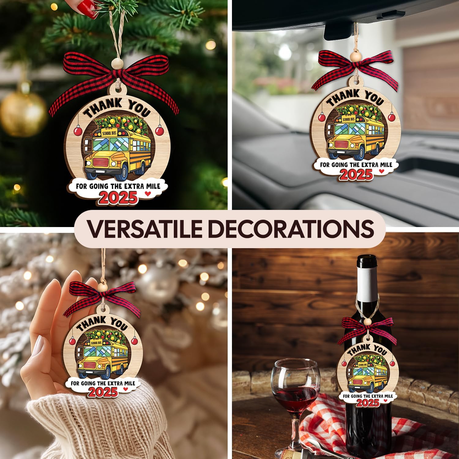 Thank You For Going The Extra Mile 2025 - Wooden Ornament