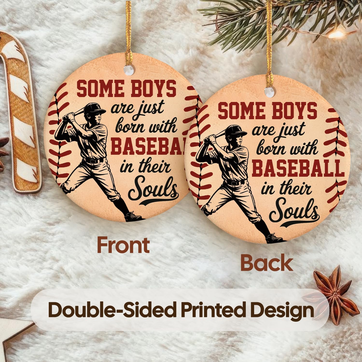 Some Boys Are Just Born With Baseball In Their Souls - Ceramic Ornament