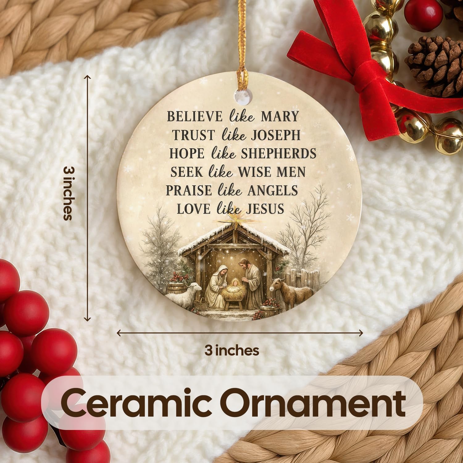 Love Like Jesus - Ceramic Ornament