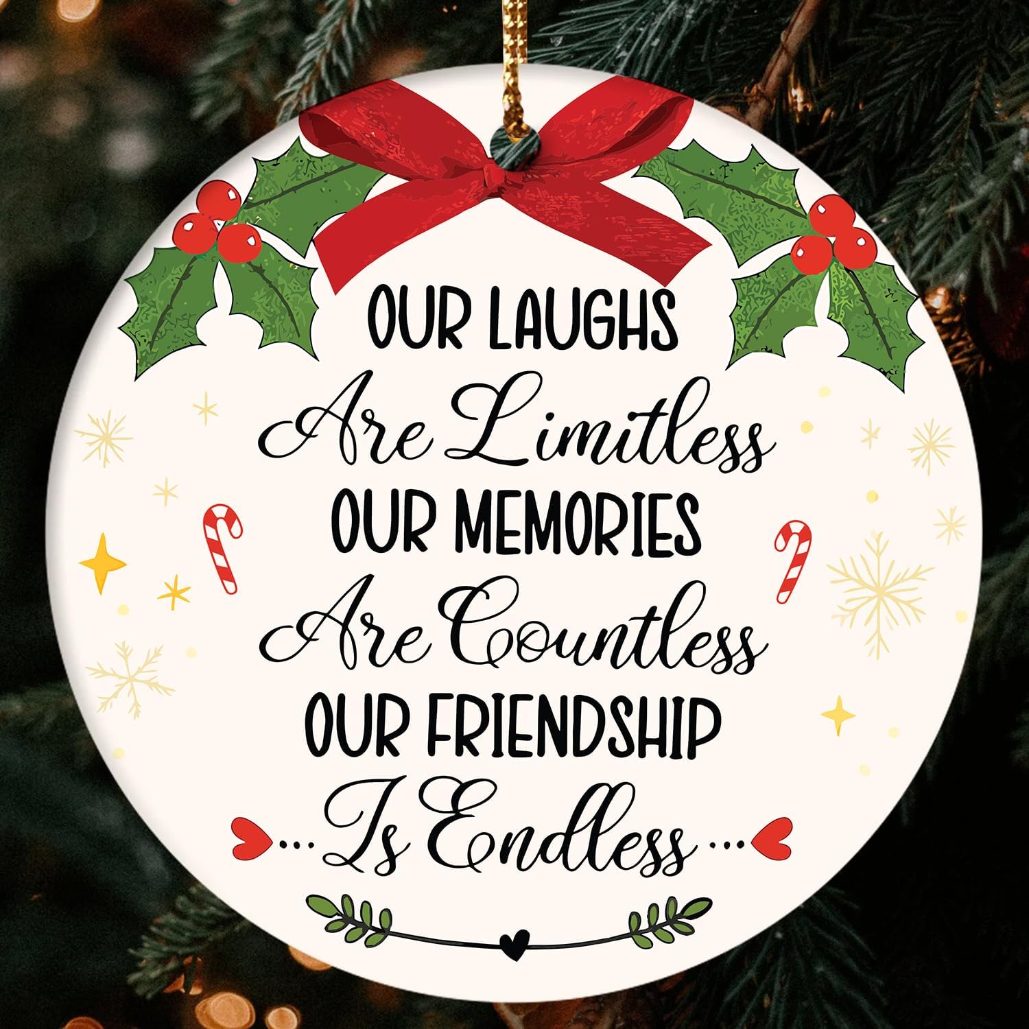 OUR FRIENDSHIP Is Endless - Ceramic Ornament