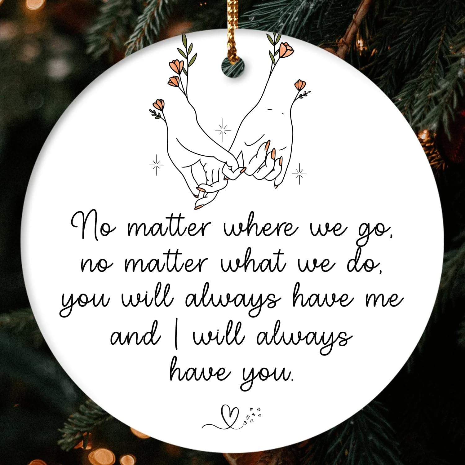 No Matter Where We Go - Ceramic Ornament