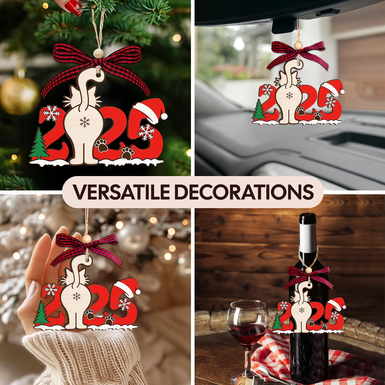 Cat 2025 - Wooden Ornament