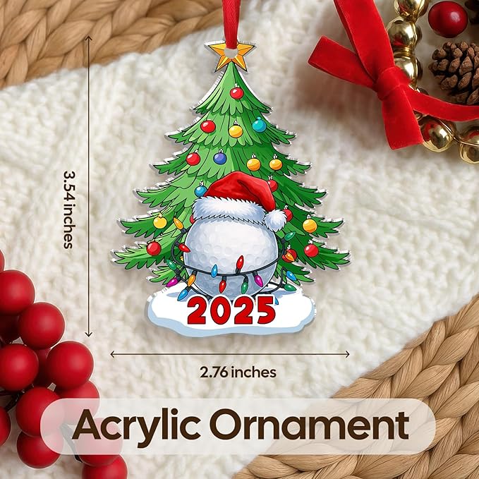 Golf Christmas - Acrylic Ornament