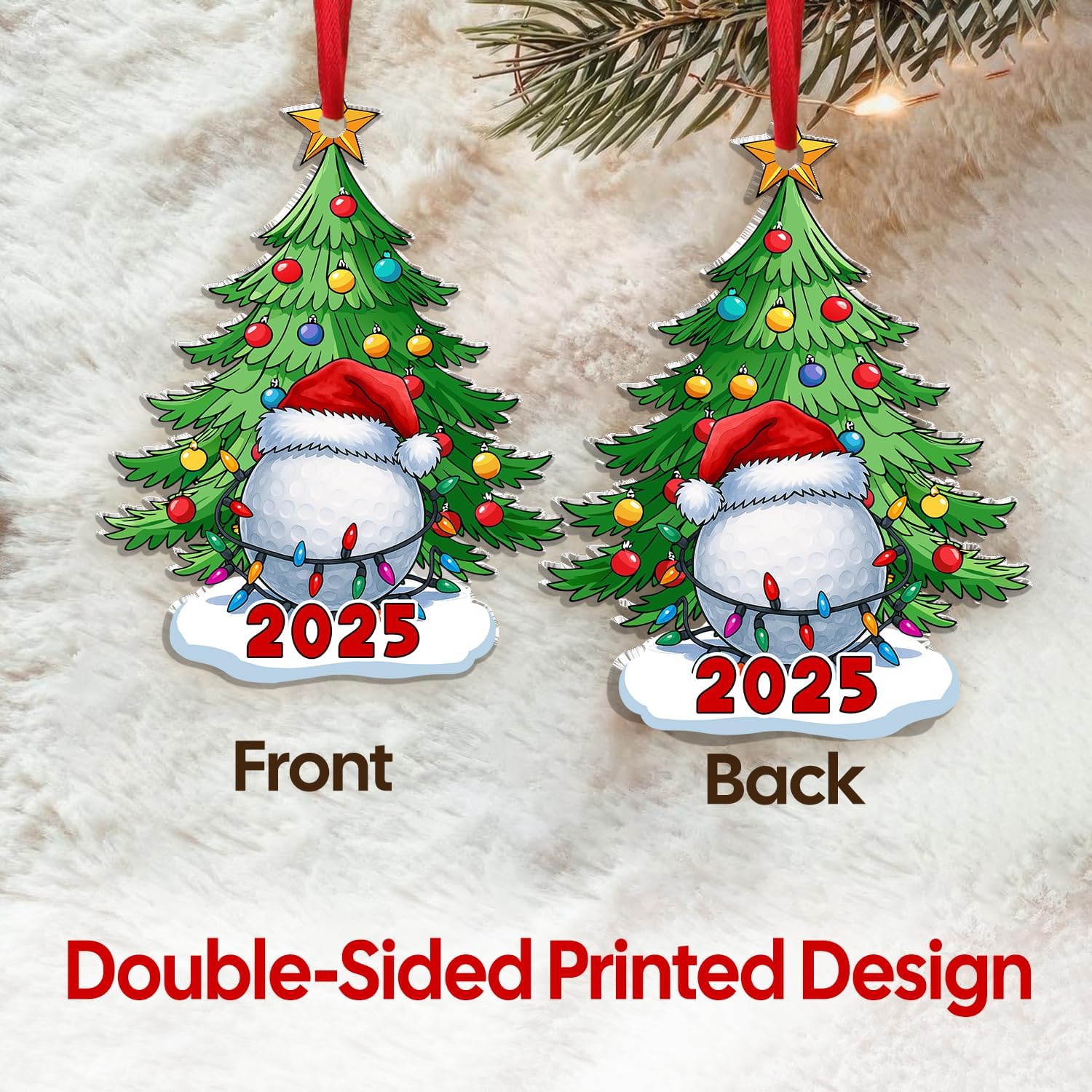 Golf Christmas - Acrylic Ornament