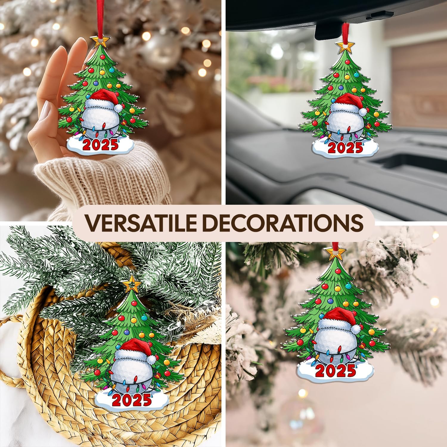 Golf Christmas - Acrylic Ornament