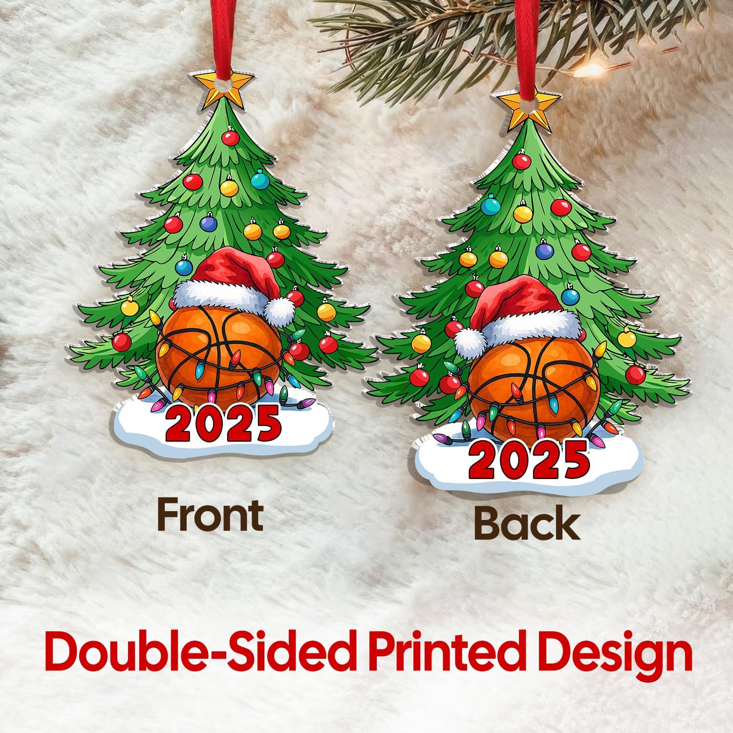 Basketball Christmas - Acrylic Ornament