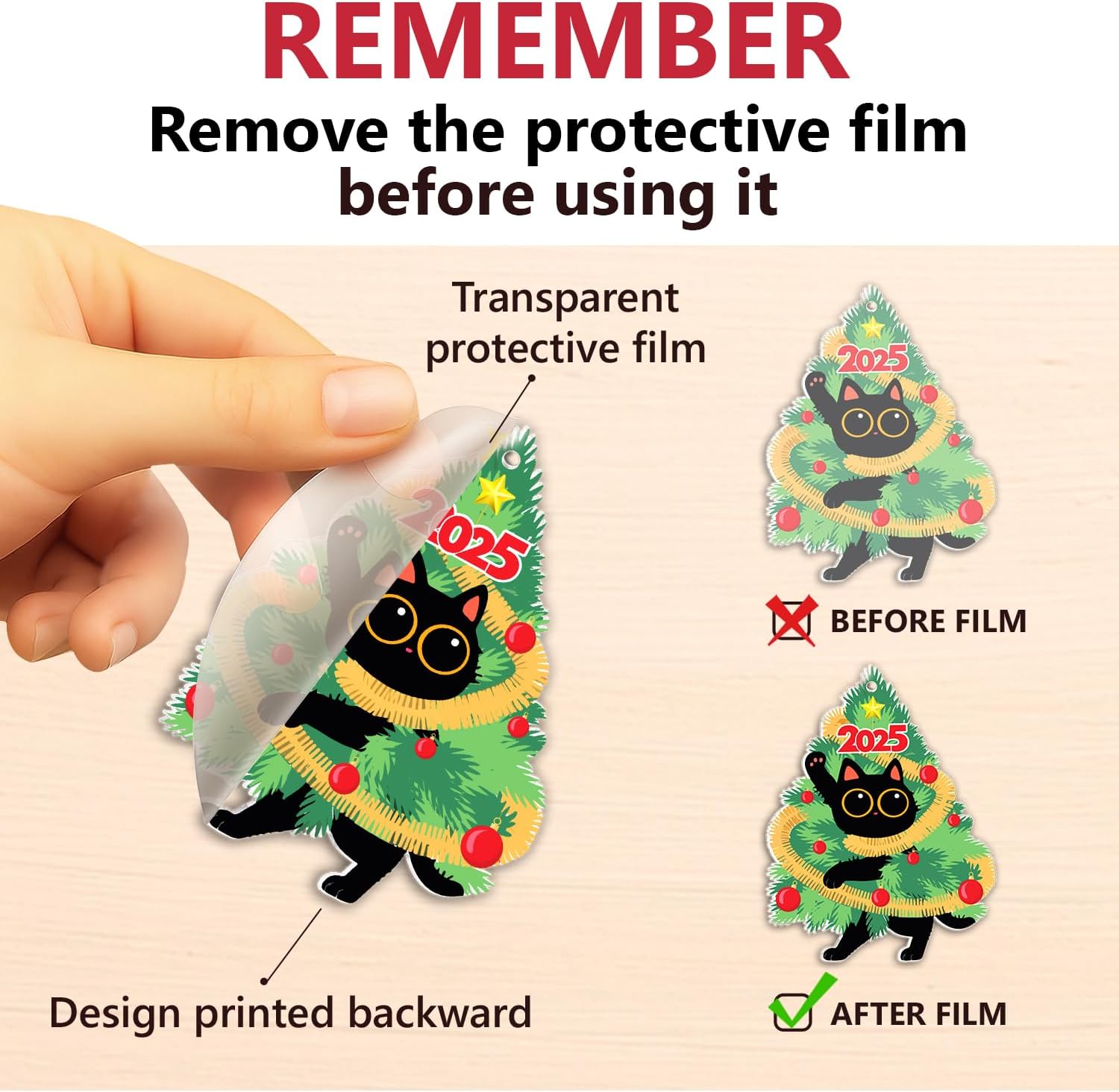 Black Cat - Acrylic Ornament