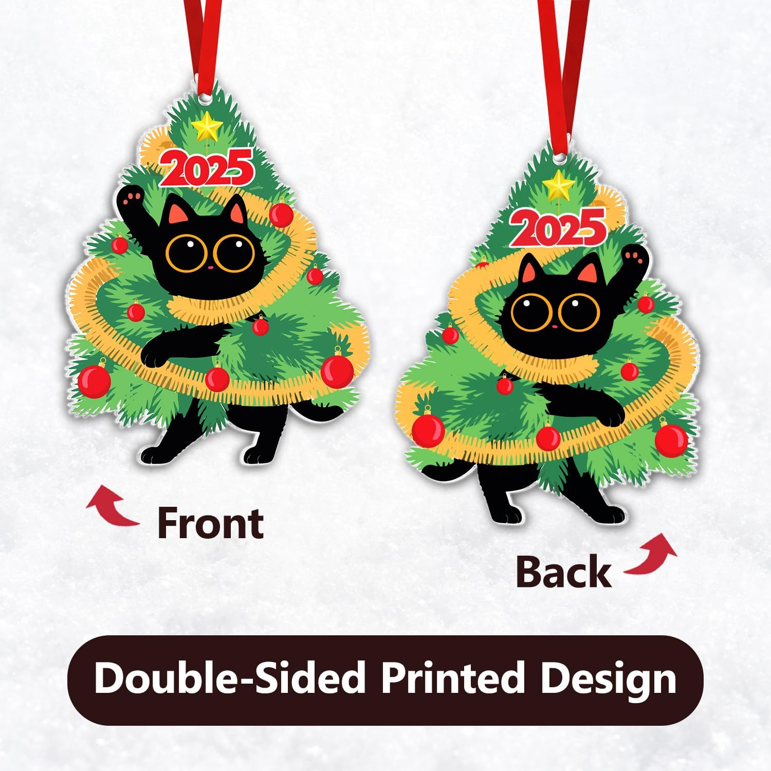 Black Cat - Acrylic Ornament