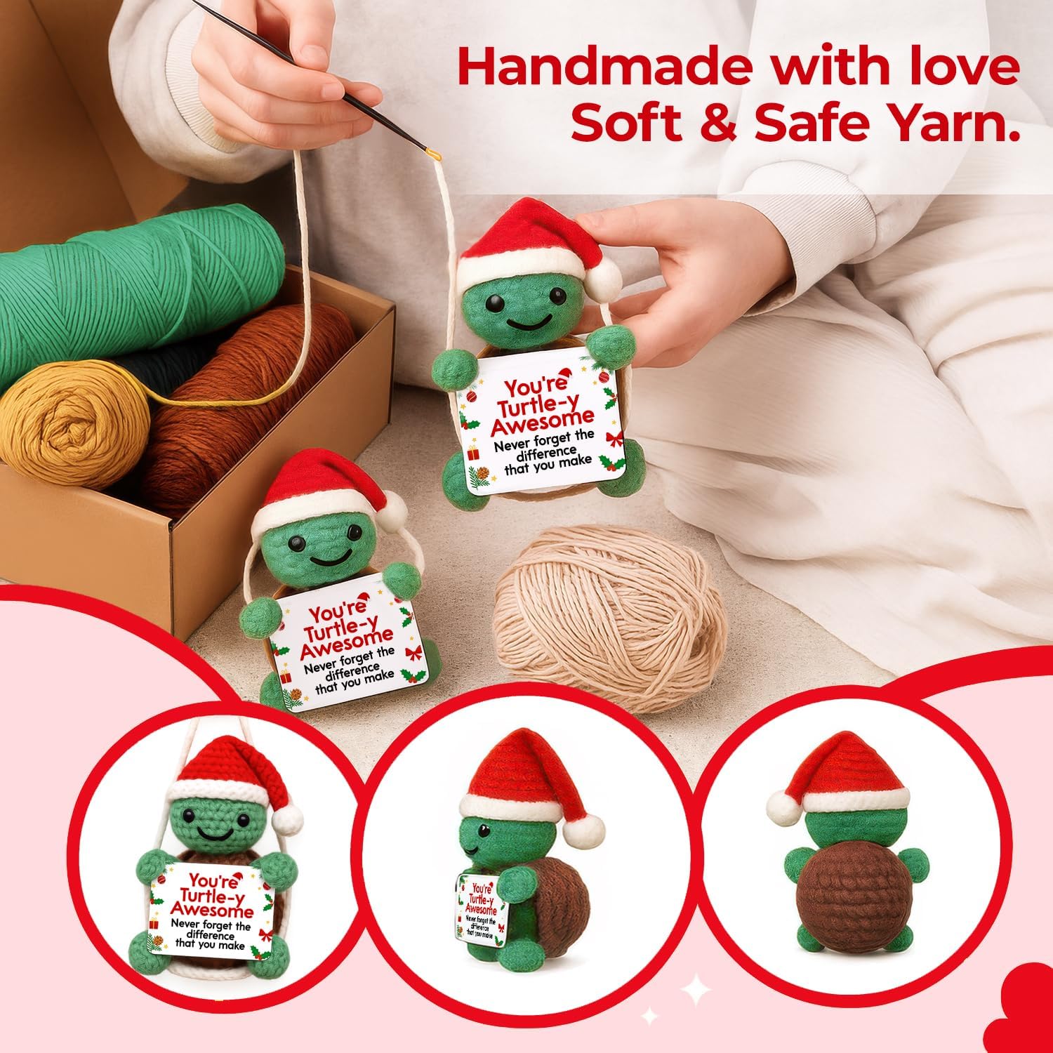 Turtle Crochet Christmas Ornaments