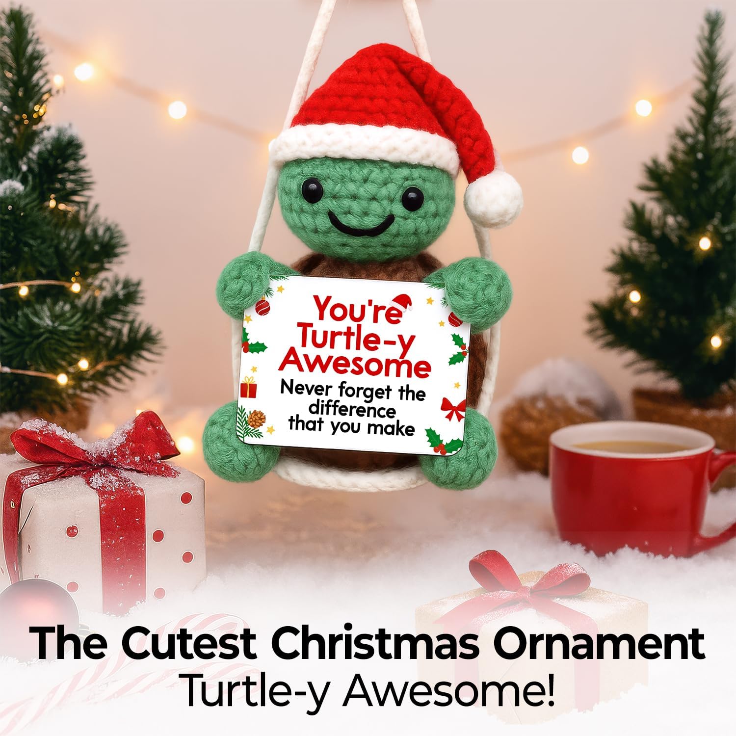 Turtle Crochet Christmas Ornaments