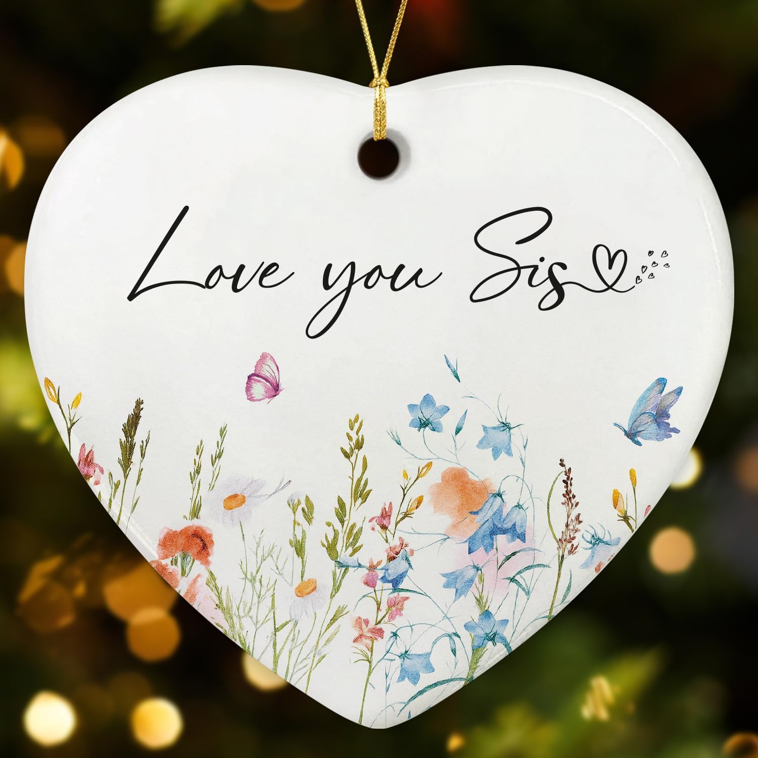 Love you Sis - Ceramic Ornament