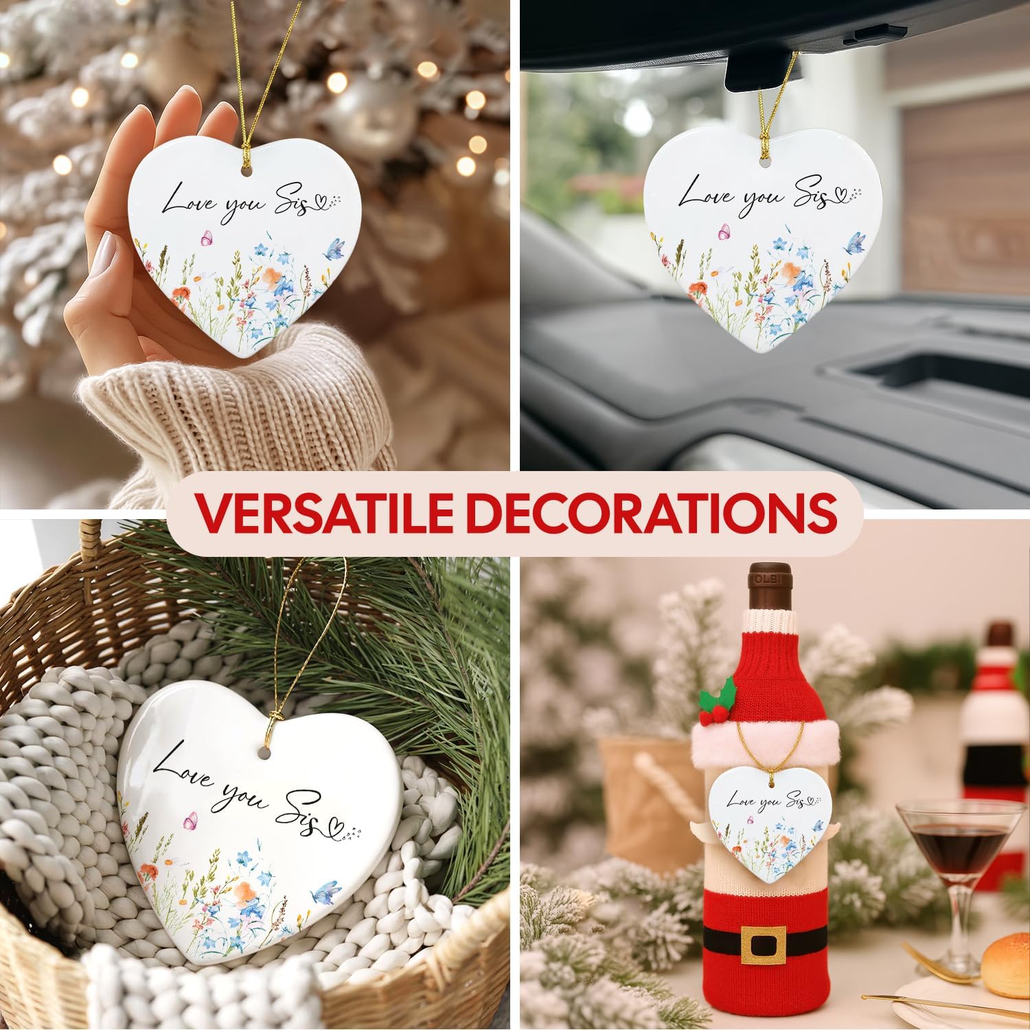 Love you Sis - Ceramic Ornament