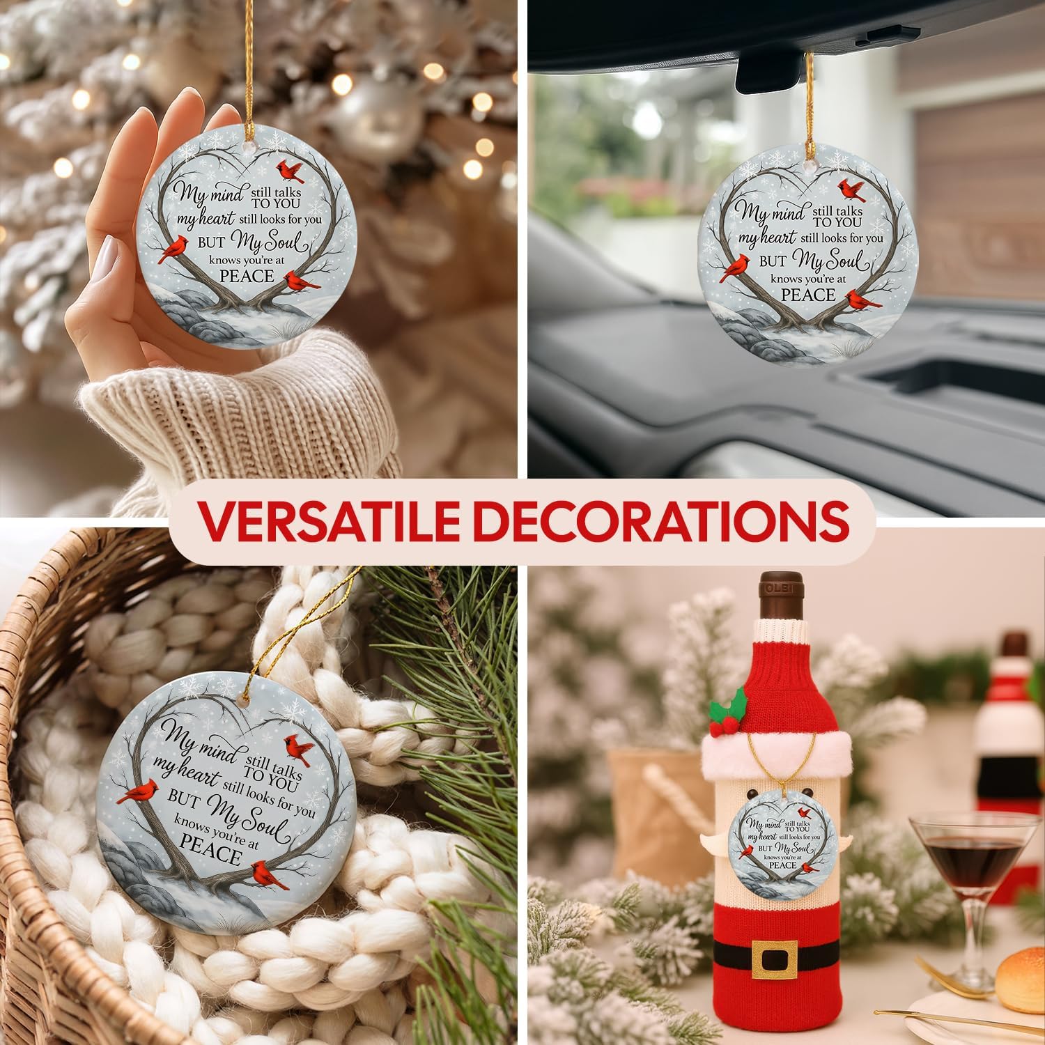 My Mind Still Talks TO YOU My Heart Still Looks - Ceramic Ornament