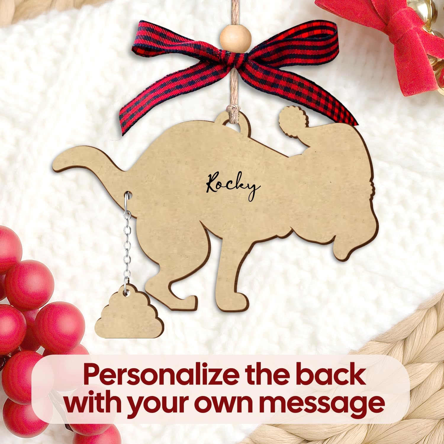 Beagle Dog 2025 -  Wooden Ornament