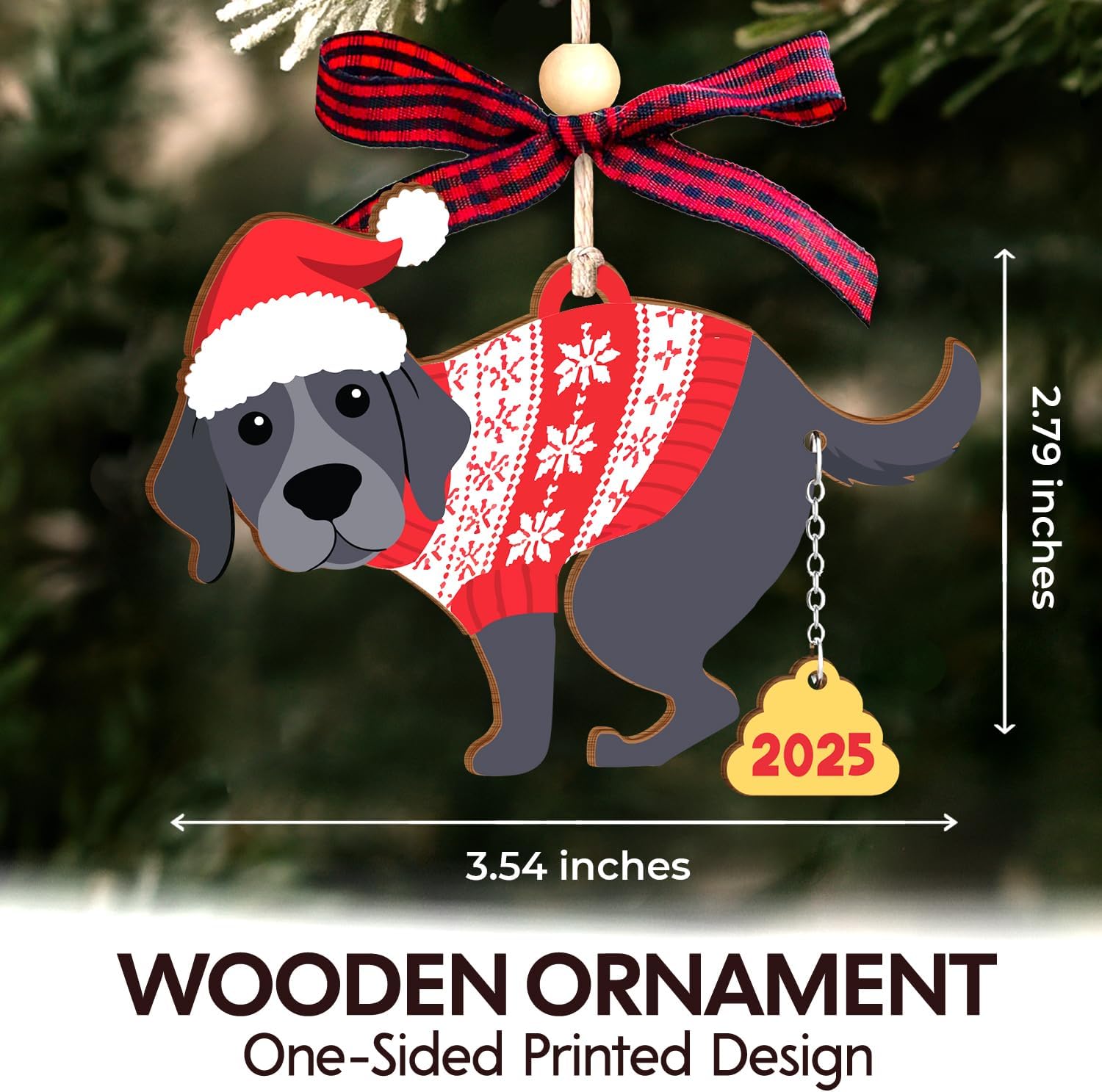 Labrador Retriever Dog 2025 - Wooden Ornament
