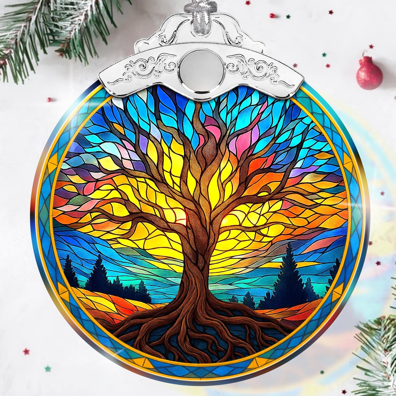 Tree Of Life - Stained Glass Ornament