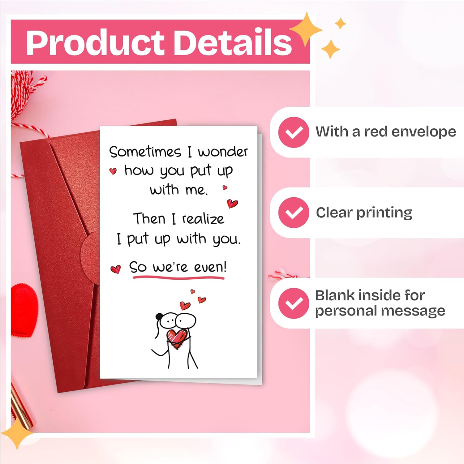 Sometimes I Wonder How You Put Up With Me - Valentine's Day Card