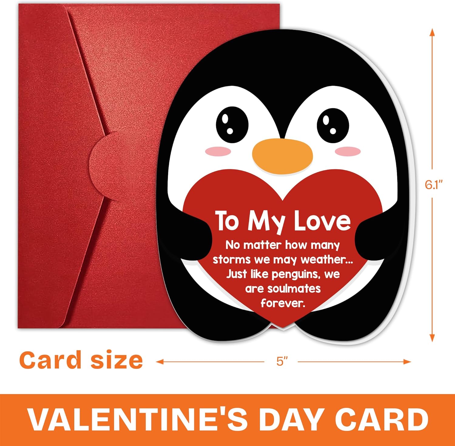 Penguin To My Love - Valentine's Day Card