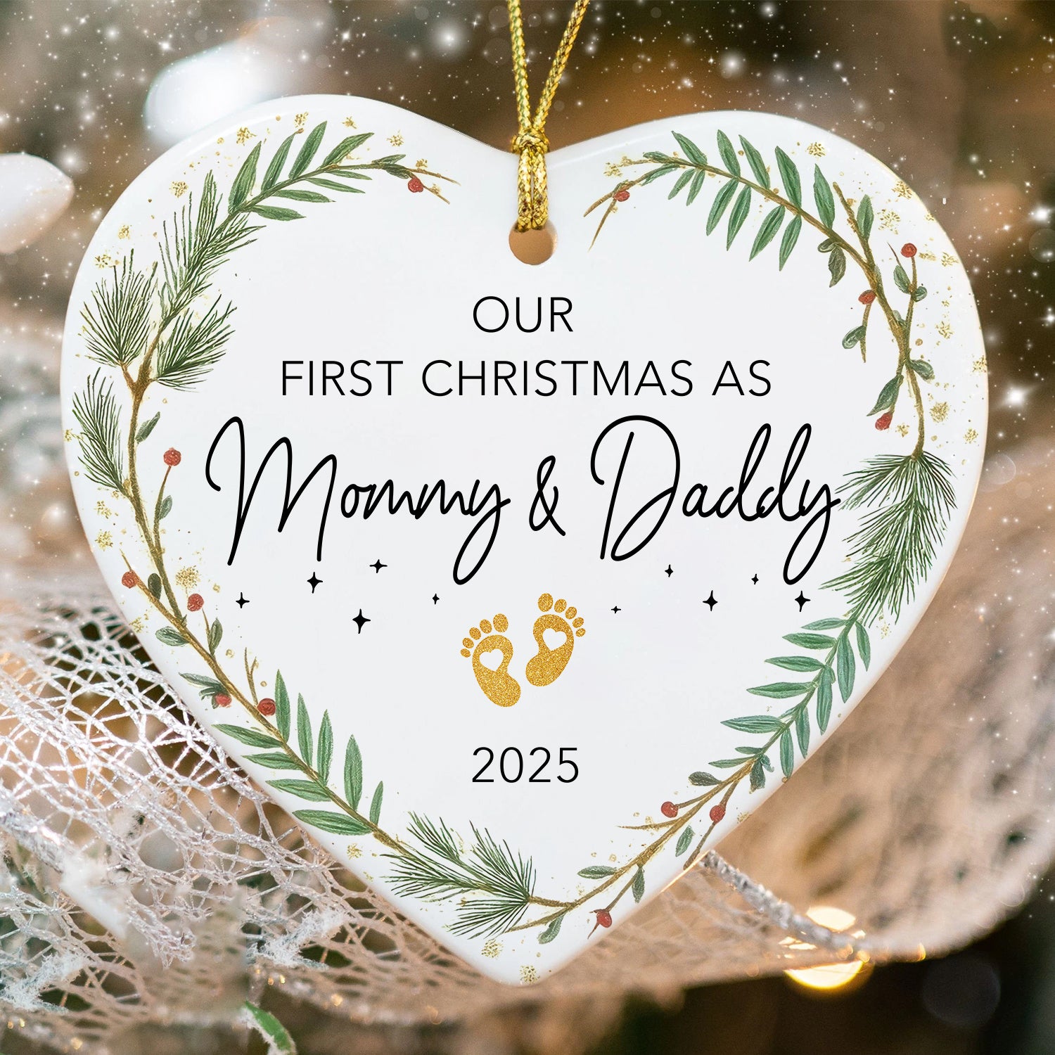 FIRST CHRISTMAS MOM & DAD 2025 - ORNAMENT