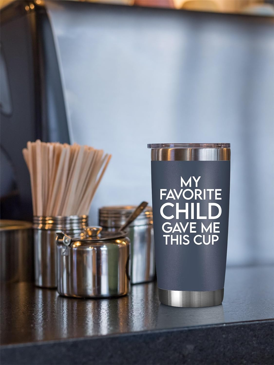 Travel Coffee Mug Best Dad Ever Engraved 20 Oz. Stainless 