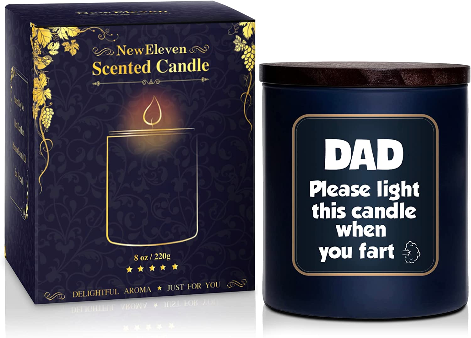 Dad Please Light This Candle - Fathers Day Gift - Cedar Candle 8 Oz