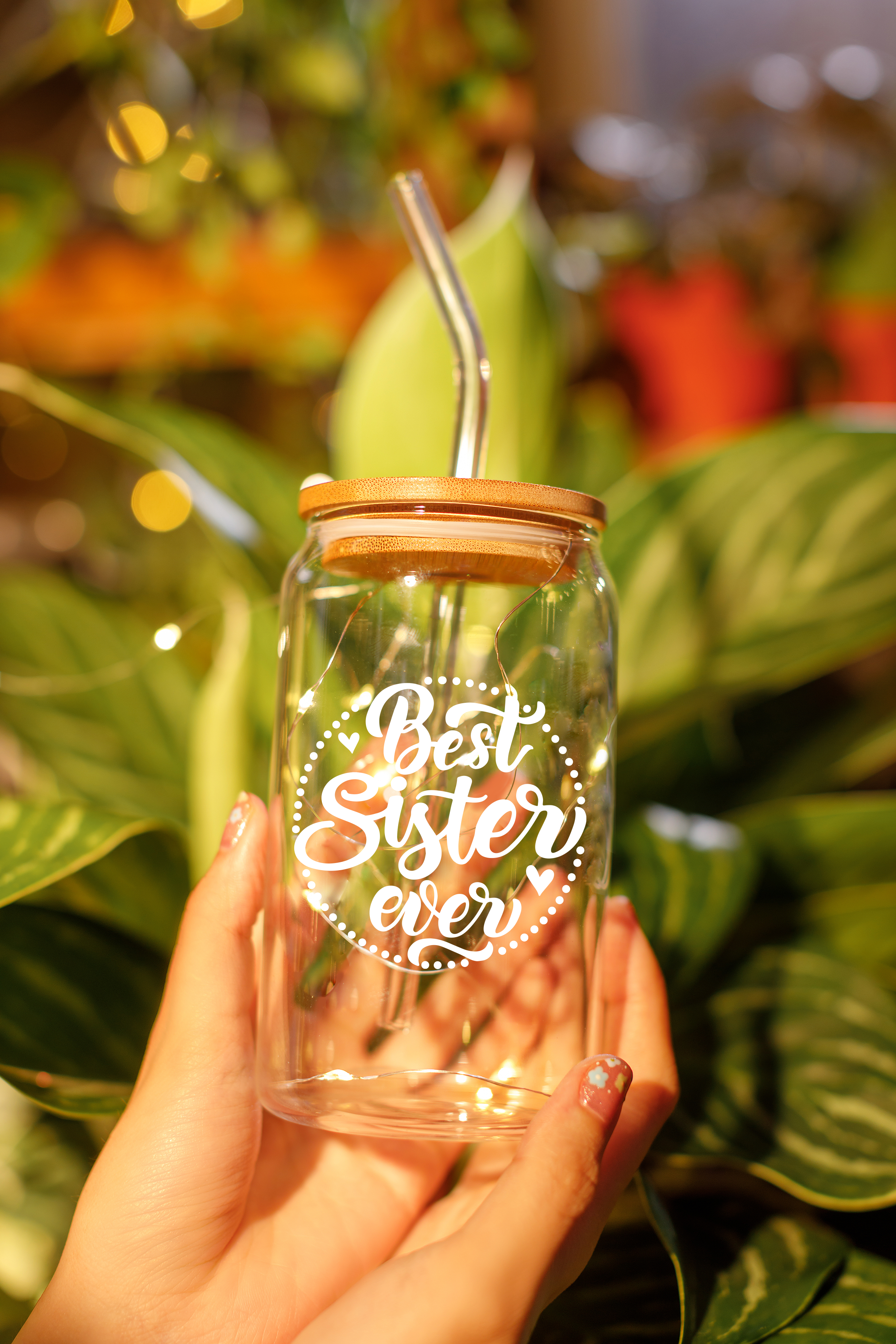 Best Sister Ever - Gifts For Sister - 16 Oz Coffee Glass