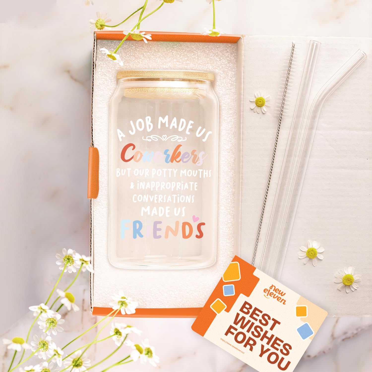 A Job Made Us Coworkers - 16 Oz Coffee Glass