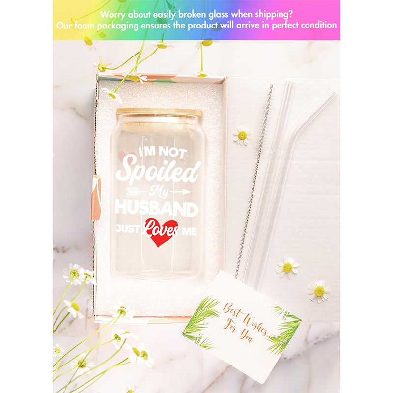 My Husband Just Loves Me + Wife Nutrition Facts - 16 Oz Coffee Glass