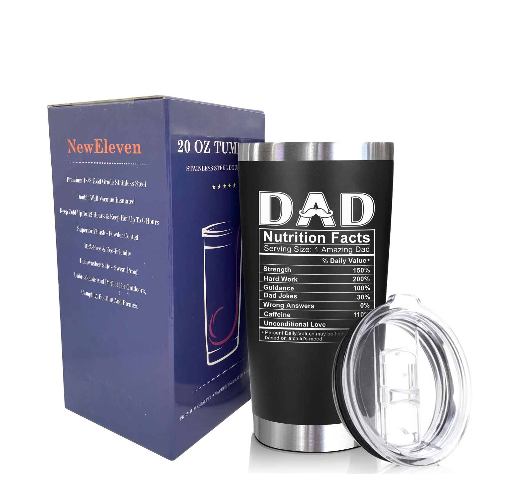 Best Mechanic Dad Ever Nutrition Fact Father's Day Stainless Steel Tumbler  Gift For Dad - Banantees